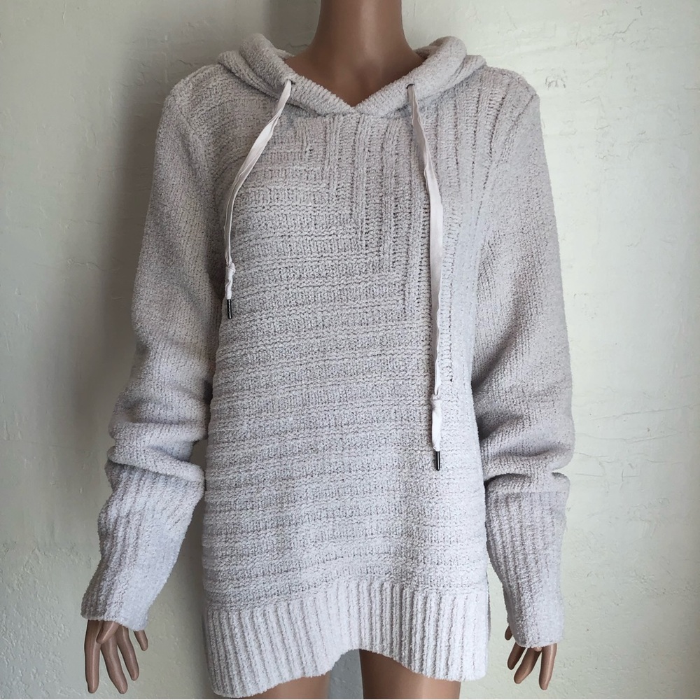 Simply Vera Vera Wang Soft Fleece Hoodie Sweater Beige Women’s Size XL High-Low